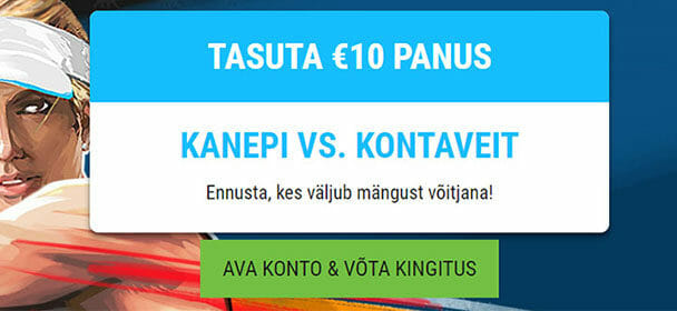 Coolbet annab Kanepi vs. Kontaveit mängule €10 tasuta panuse