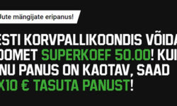 Korvpalli MM Eesti vs Soome – €50 sularaha või €40 tasuta panus