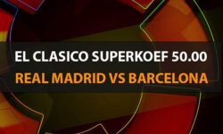 El Clasico Real Madrid vs Barcelona superkoefitsient 50.00