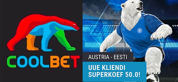 Euro 2024 – Austria vs Eesti superkoefitsient 50.00 Coolbetis
