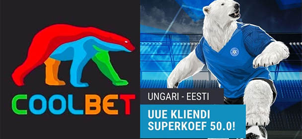 Coolbet - Ungari - Eesti uue kliendi superkoefitsient 50.00